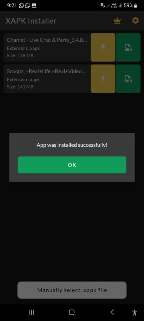 Scoopz App Installed
